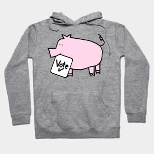 Cute Pig says Vote Hoodie